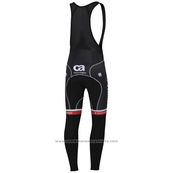 2017 Maillot Cyclisme Trek Segafredo Noir et Rouge Manches Longues et Cuissard